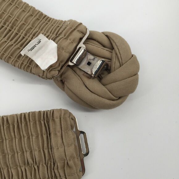 Vintage 1980s Goodheart Knot Scrunch Upper Waist Belt One Size Beige Cream M S main image 5